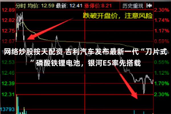 网络炒股按天配资 吉利汽车发布最新一代“刀片式”磷酸铁锂电池，银河E5率先搭载