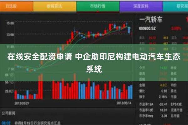 在线安全配资申请 中企助印尼构建电动汽车生态系统
