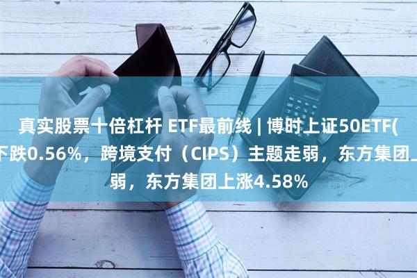 真实股票十倍杠杆 ETF最前线 | 博时上证50ETF(510710)下跌0.56%，跨境支付（CIPS）主题走弱，东方集团上涨4.58%