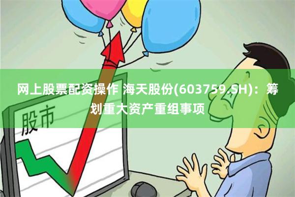 网上股票配资操作 海天股份(603759.SH)：筹划重大资产重组事项