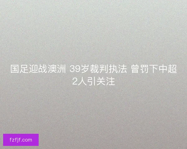 国足迎战澳洲 39岁裁判执法 曾罚下中超2人引关注